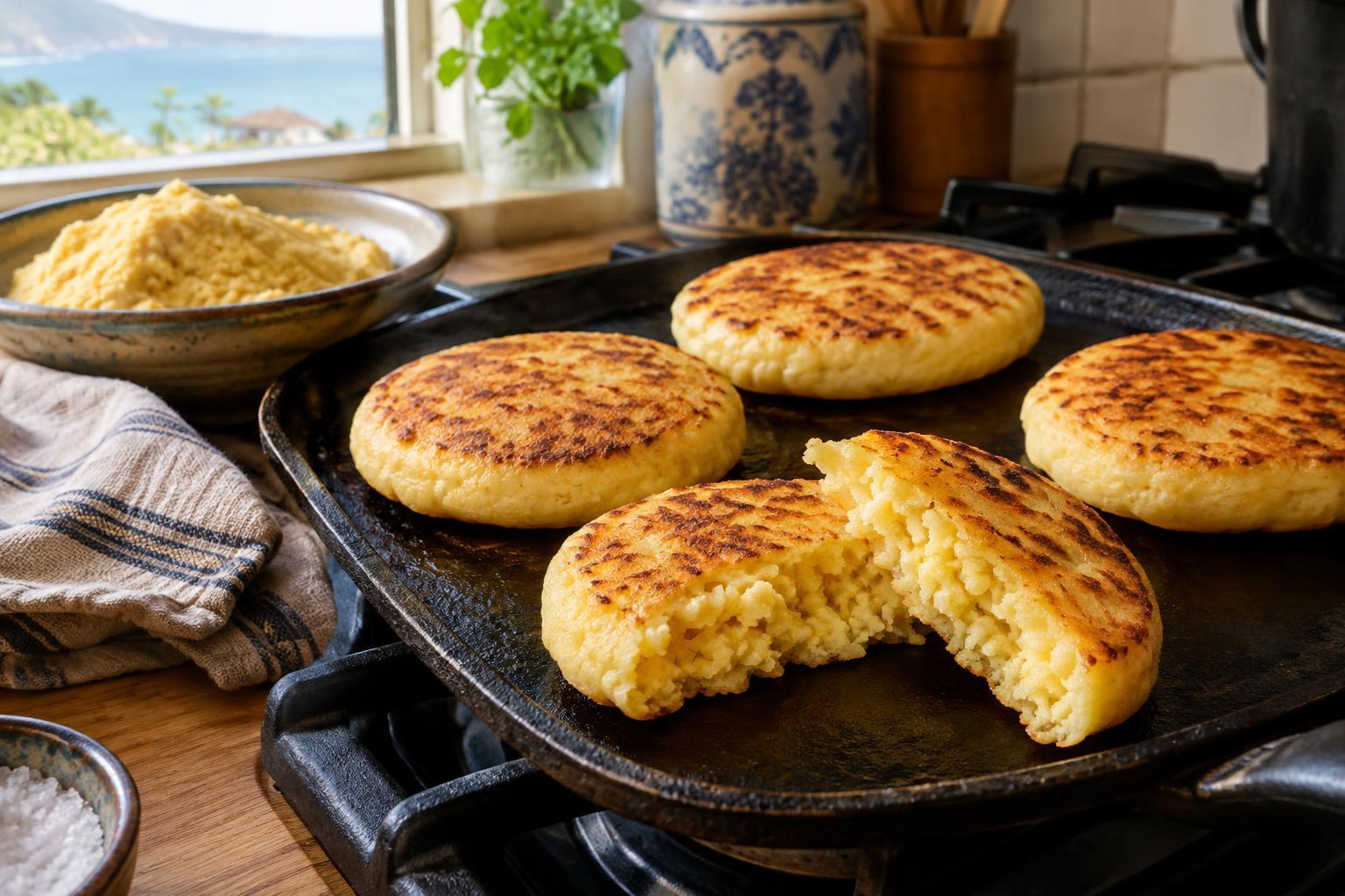 How to Griddle Arepas with a Crisp Crust and Tender Center