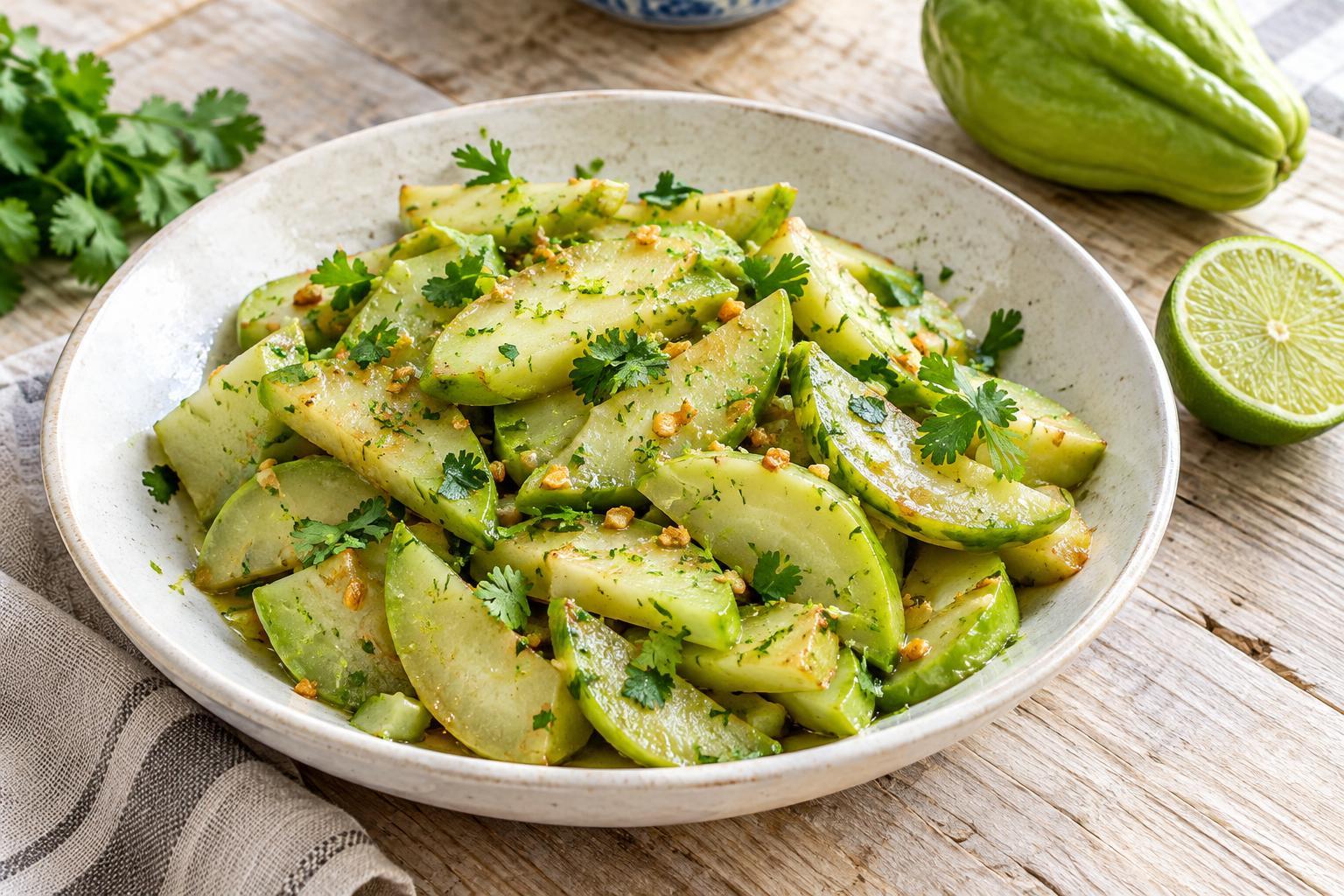 Garlicky Sautéed Chayote That Stays Just Tender