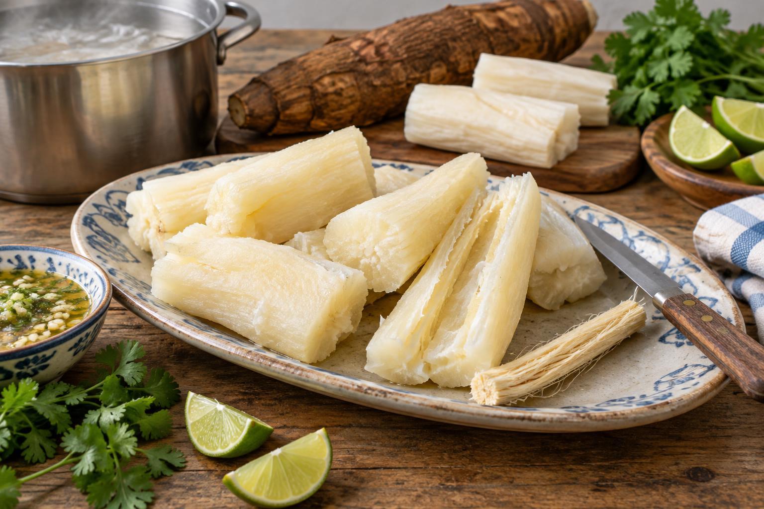 How to Boil Fresh Yuca and Remove Its Tough Central Core