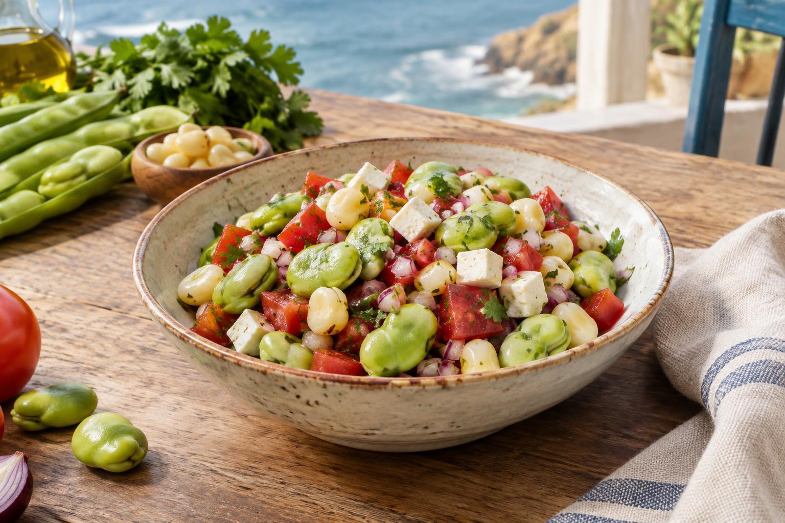 Peruvian Solterito: A Gentle Way to Toss Fava Beans, Corn, Tomatoes and Queso Fresco
